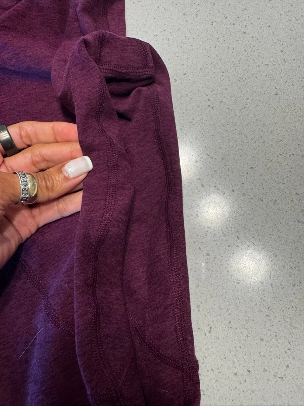 Plum Ribbed High-Waist Leggings with Matching Crop Tank